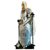 Crusader Templar knight full body armor suit on display stand